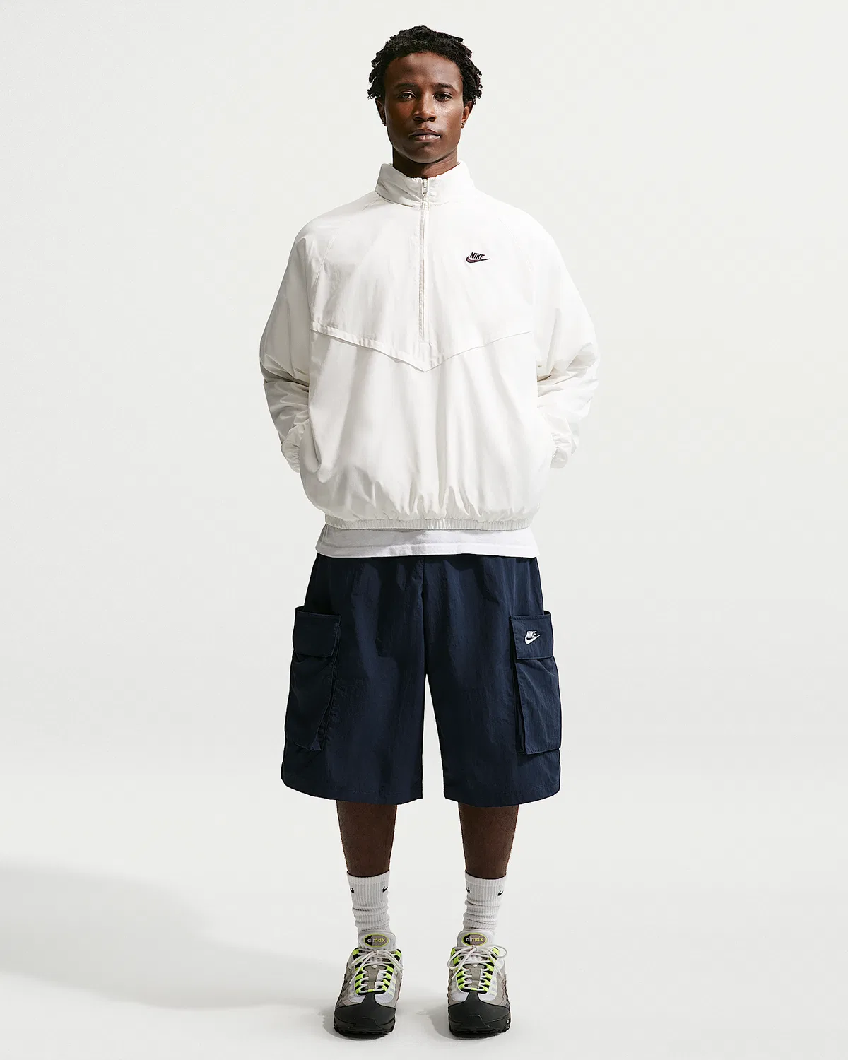 Мужские свободные карго-шорты Nike Sportswear Club, Obsidian/White