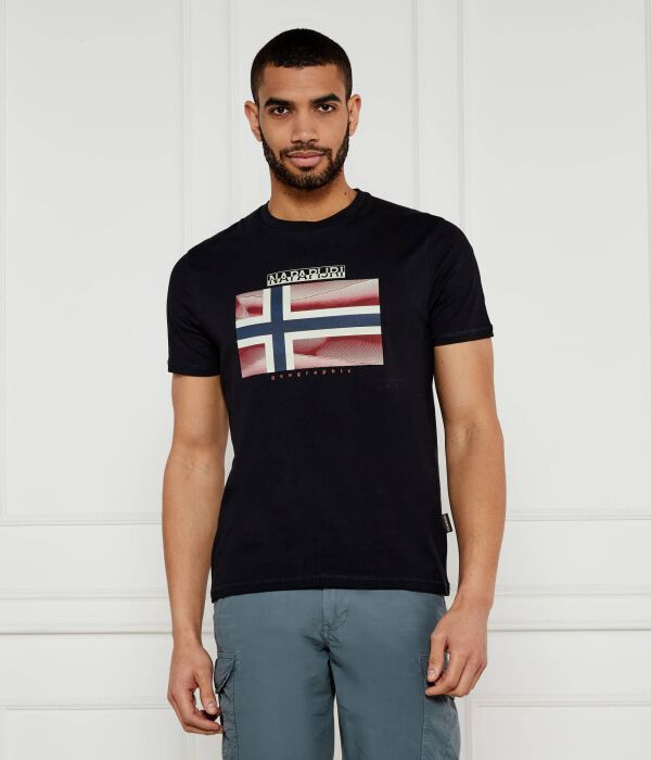 

Футболка лари Relaxed fit Napapijri, черный
