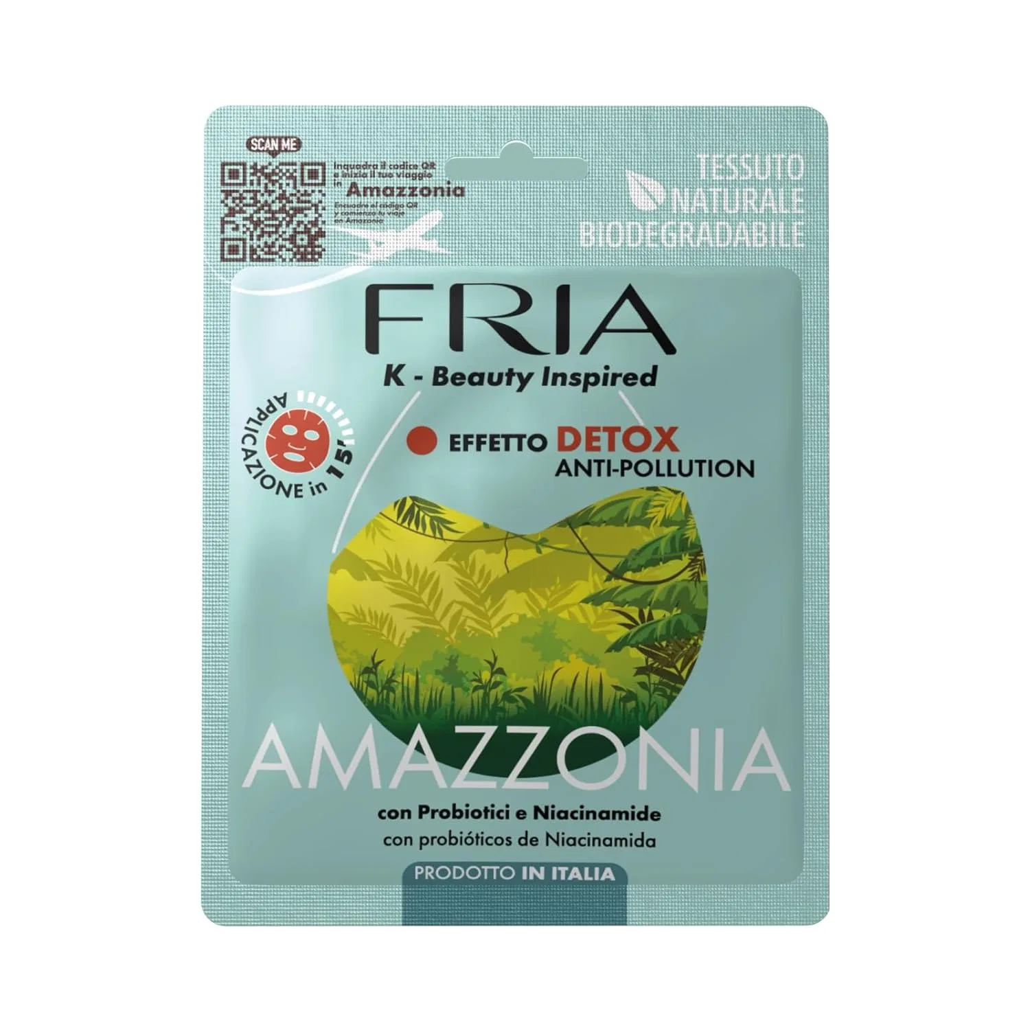 Тканевая маска Fria — Для лица K-Beauty Amazonia с олигосахаридом