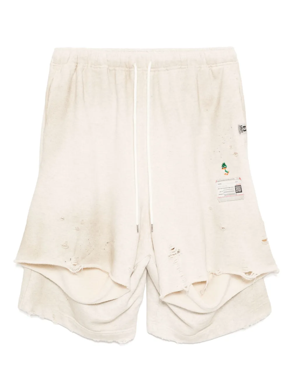 

Спортивные шорты с эффектом потертости Maison Mihara Yasuhiro, нейтральный