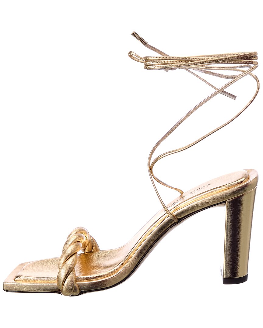 Джимми Чу Диоса 85 Кожаные сандалии Jimmy Choo, желтый — фото 2