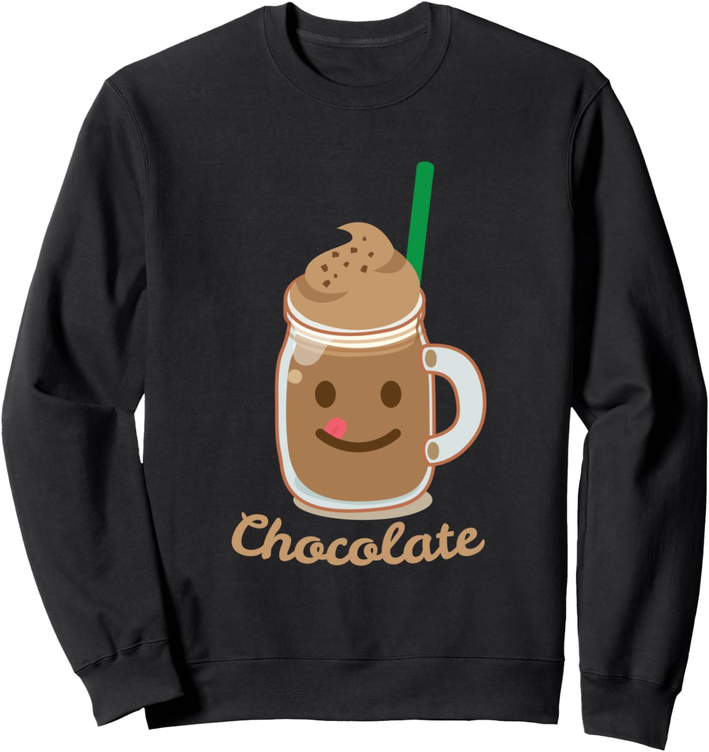 

Толстовка с изображением стакана для шоколадного коктейля Frosty Chocolate Milkshake, черная (black 19-3911tcx), размер S Uab Kidkis