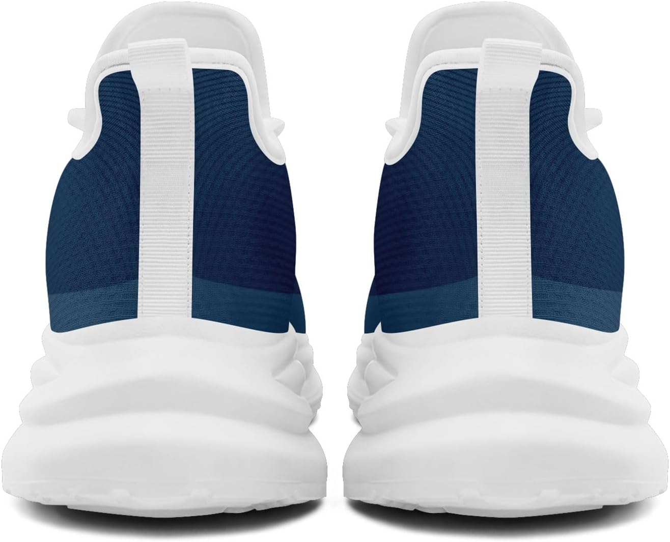 Кастомизированные спортивные кроссовки с логотипом для мужчин и женщин, легкие дышащие беговые кроссовки из сетки Coolcustomize, белый/синий/темно-синий — фото 4