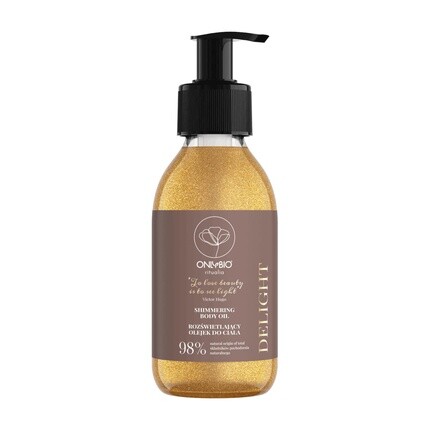 

Ritualia Delight Золотое осветляющее мерцающее масло для тела со сладким миндалем, макадамией, авокадо, витамином Е, антиоксидантом – веганское и на растительной основе, Onlybio