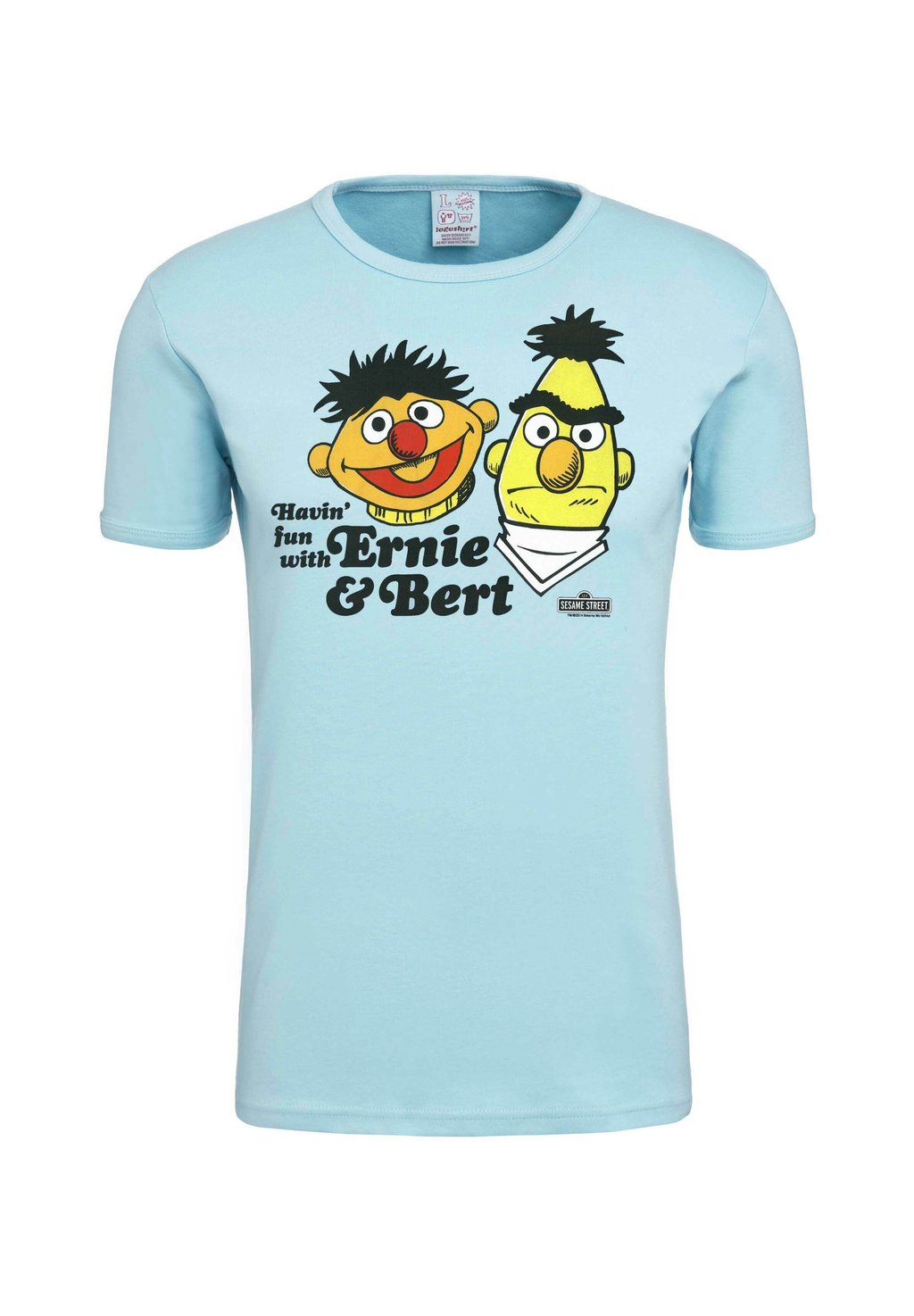 

Футболка с принтом ERNIE UND BERT LOGOSHIRT, светло-голубой