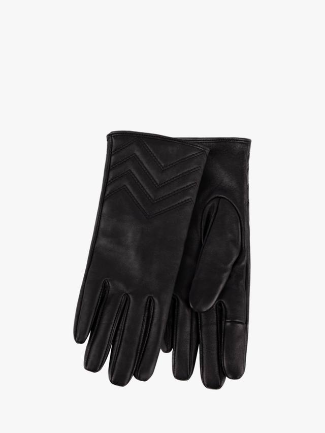 

Isotoner женские перчатки из кожи с узором шеврон и подкладкой из кашемира totes, Black