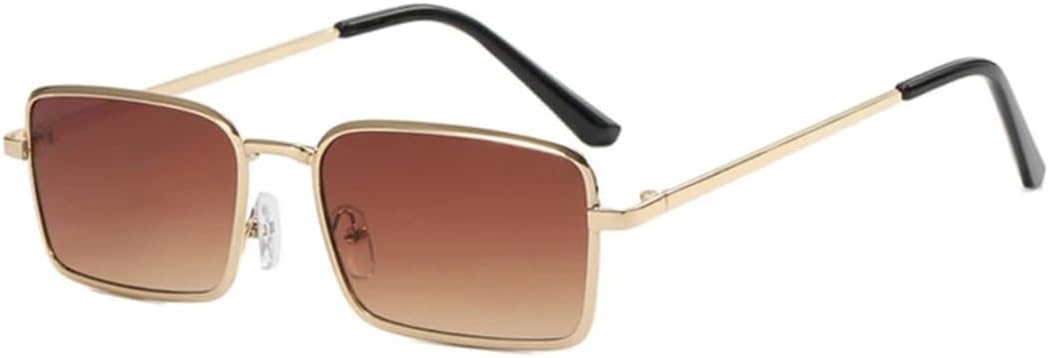 

Солнцезащитные очки с защитой от УФ-излучения UV400 | Градиентные линзы, панк-стиль, металлик | Для женщин и мужчин, для занятий спортом на открытом воздухе и вождения DSVIGF, Gold-brown