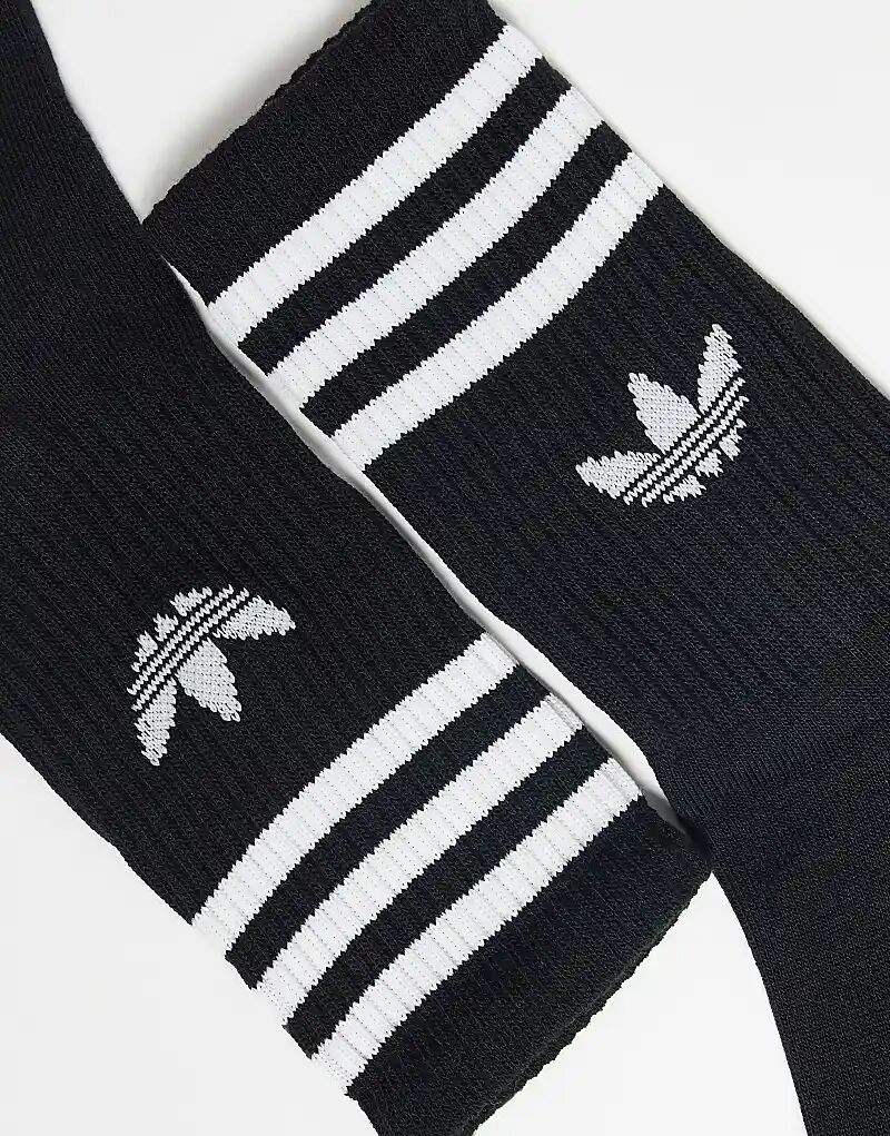 Носки Adidas Originals adicolor Trefoil, 3 пары, черный цвет — фото 3