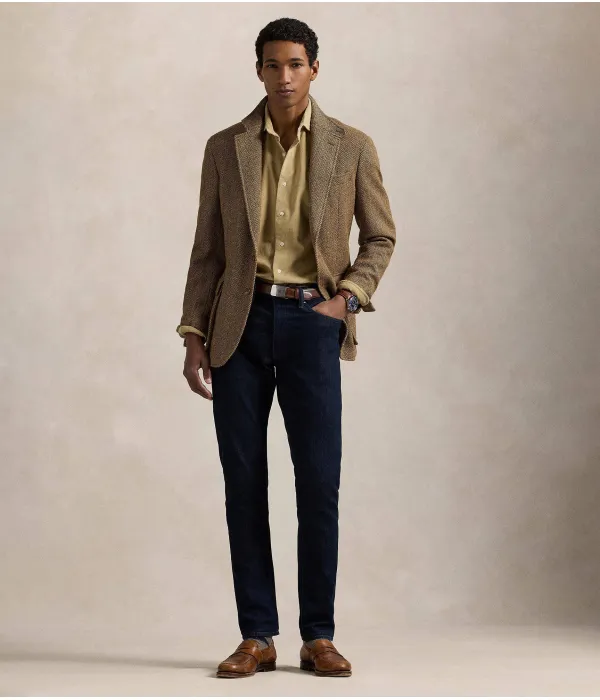 Вельветовая рубашка Slim fit Polo Ralph Lauren, бежевый — фото 2