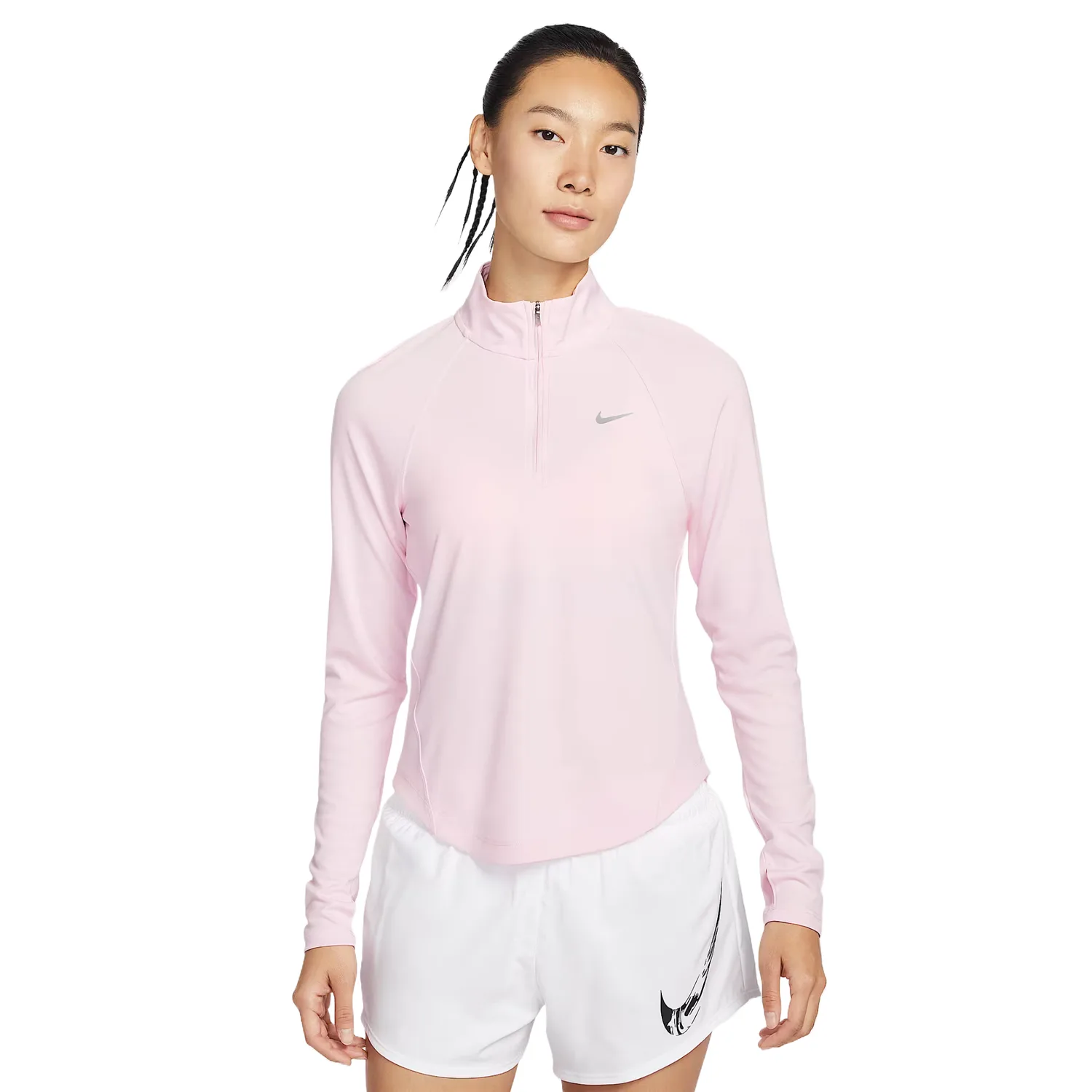 Футболка для бега Swoosh женская Nike, Foam powder/white