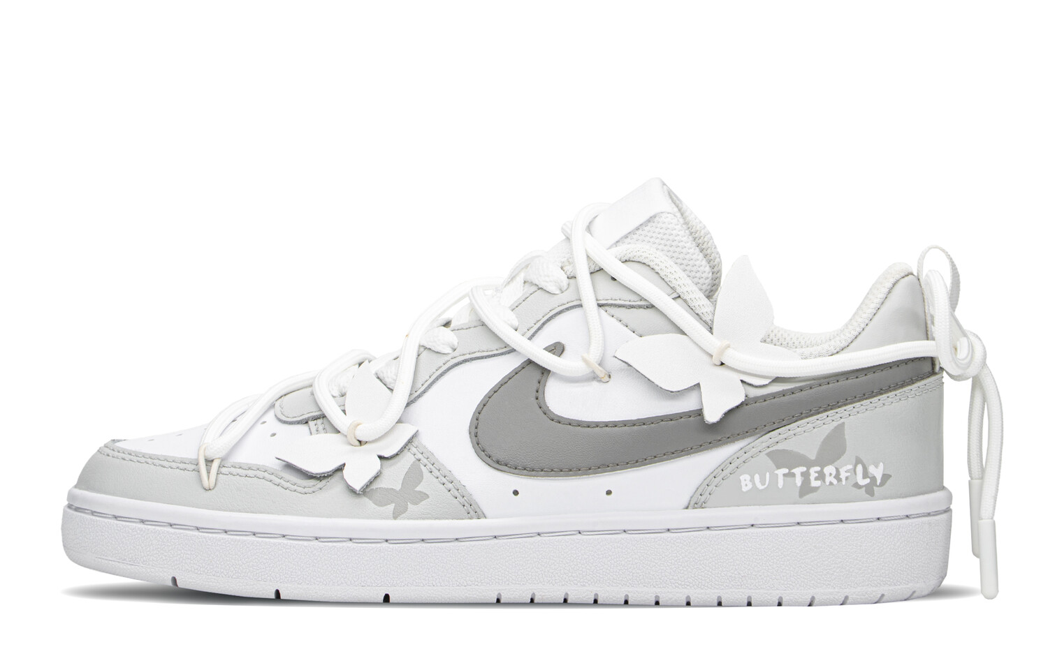 

Кроссовки Nike Court Borough Series Skateboard Shoes Women's Low-Top White Gray