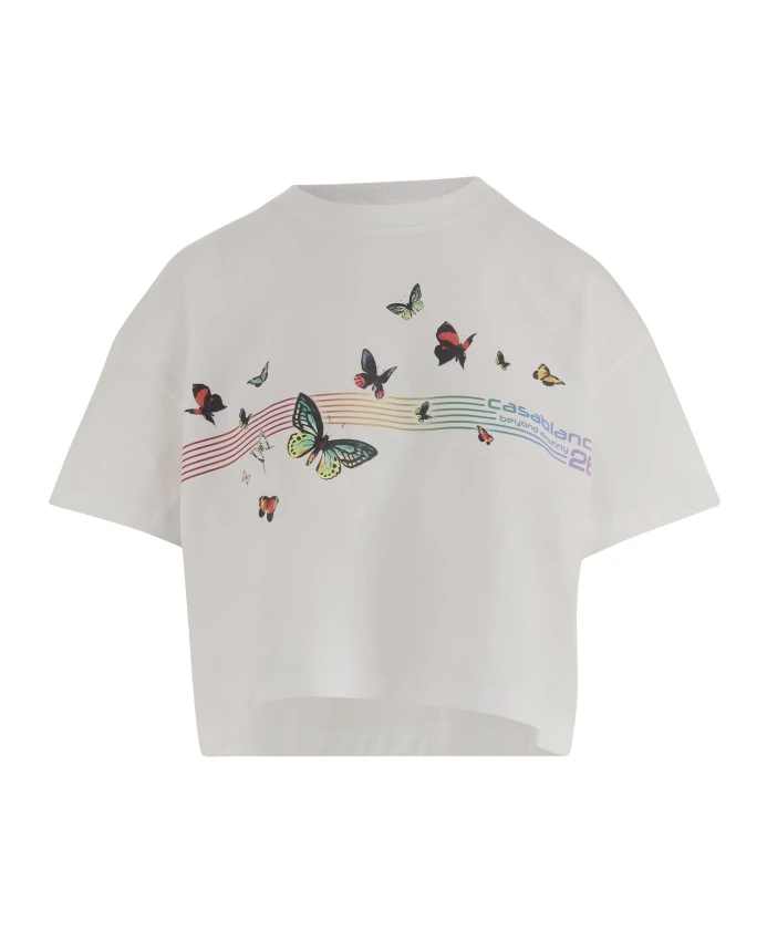 

Хлопковая футболка с логотипом Casablanca, белый