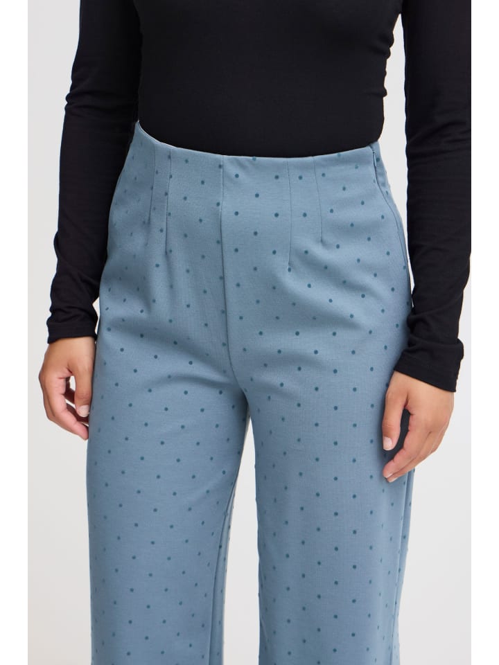 

ICHI Повседневные брюки IHKATE стандартного кроя, цвет Blue Mirage Flock Dot