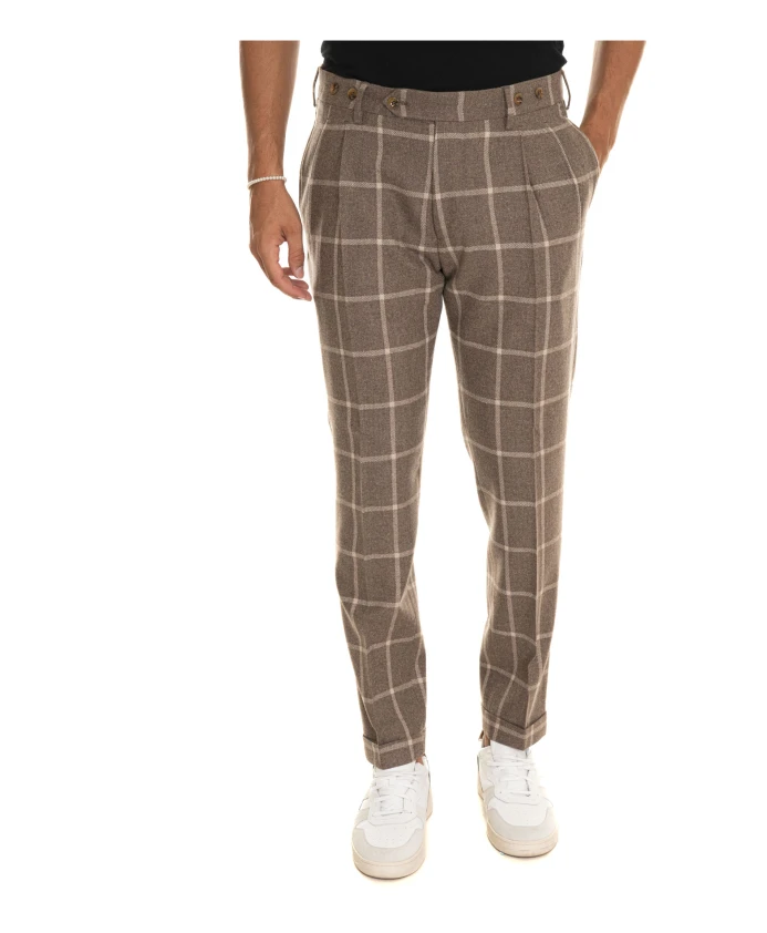 

Брюки-Чиносы в клетку с клапаном Schneider Berwick, бежевый