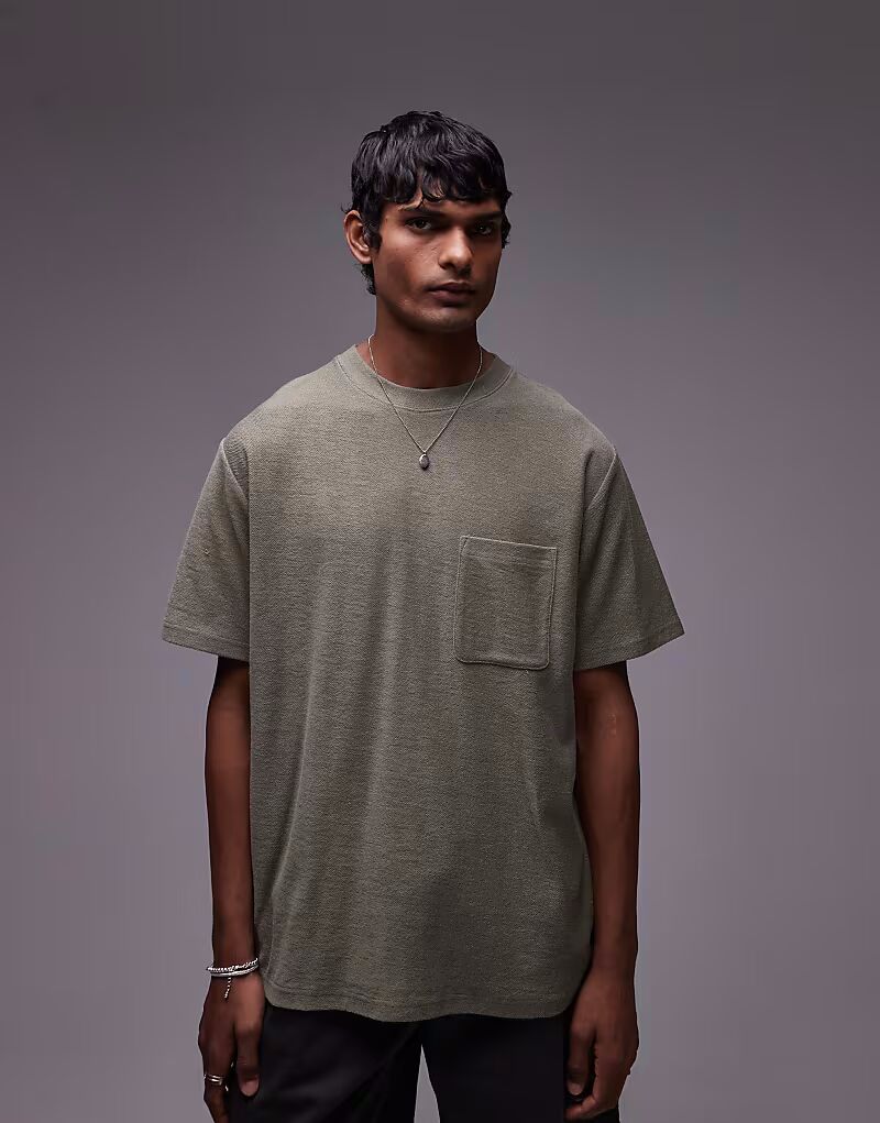 

Футболка Rhythm vintage terry с коротким рукавом зеленого цвета