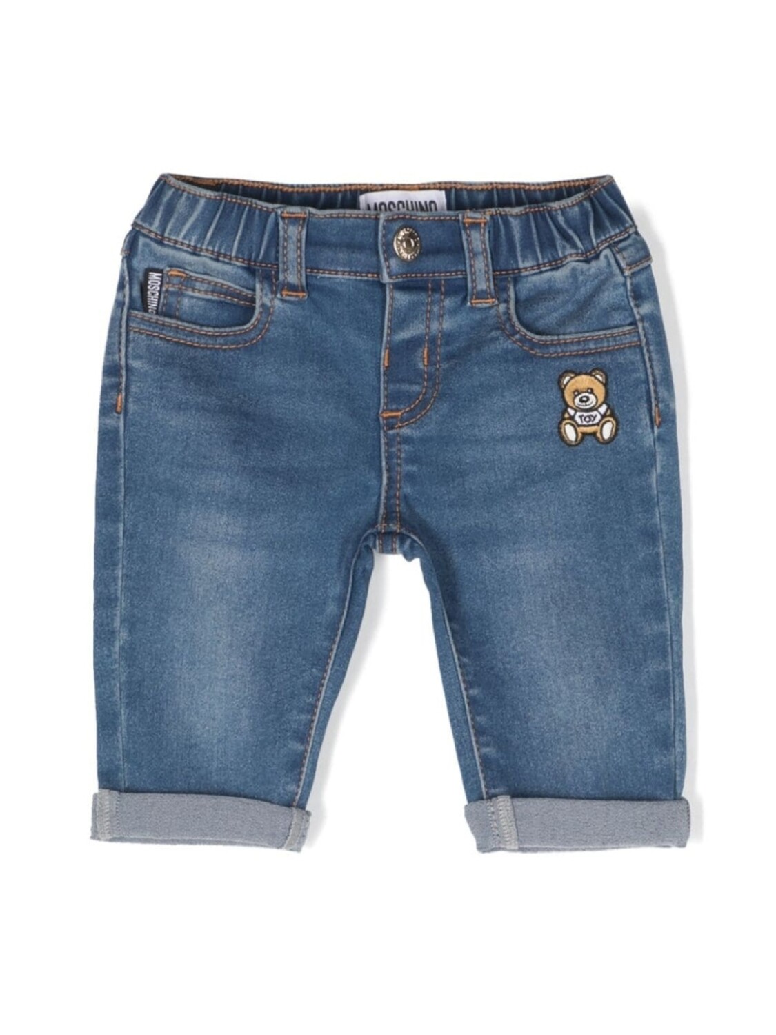 

Moschino Kids джинсы с нашивкой Teddy Bear, синий