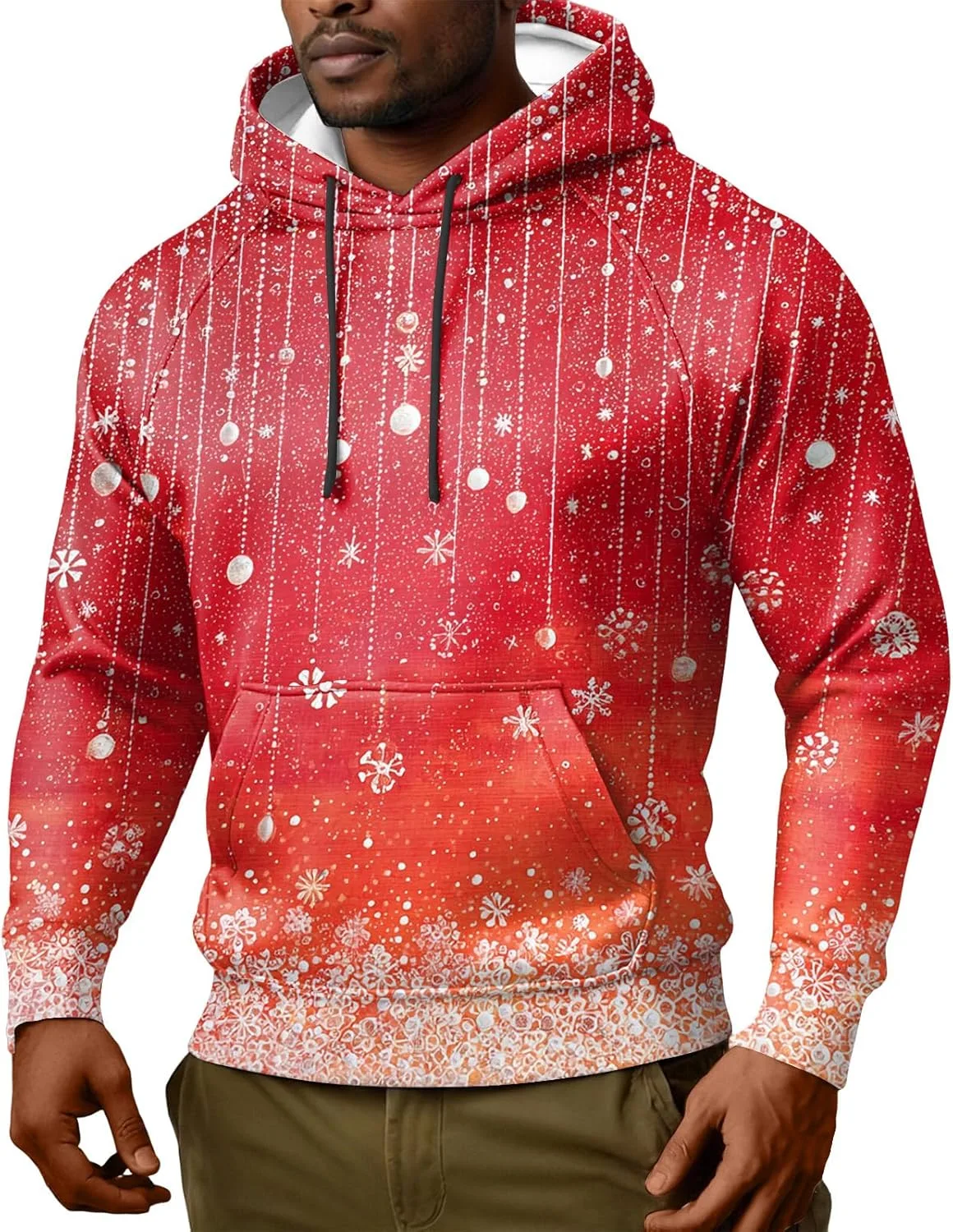 

Мужская толстовка с капюшоном на шнурке, с длинным рукавом и карманами