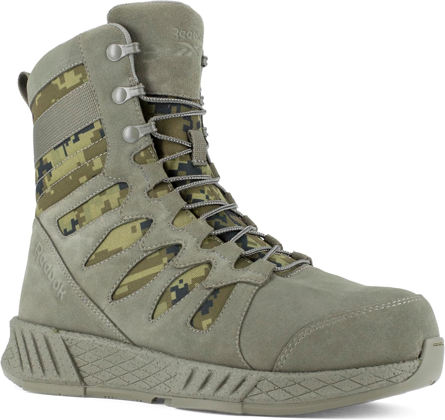 Мужские тактические ботинки Reebok Floatride Energy с мягким носком и боковой молнией, Digital-camo Sage