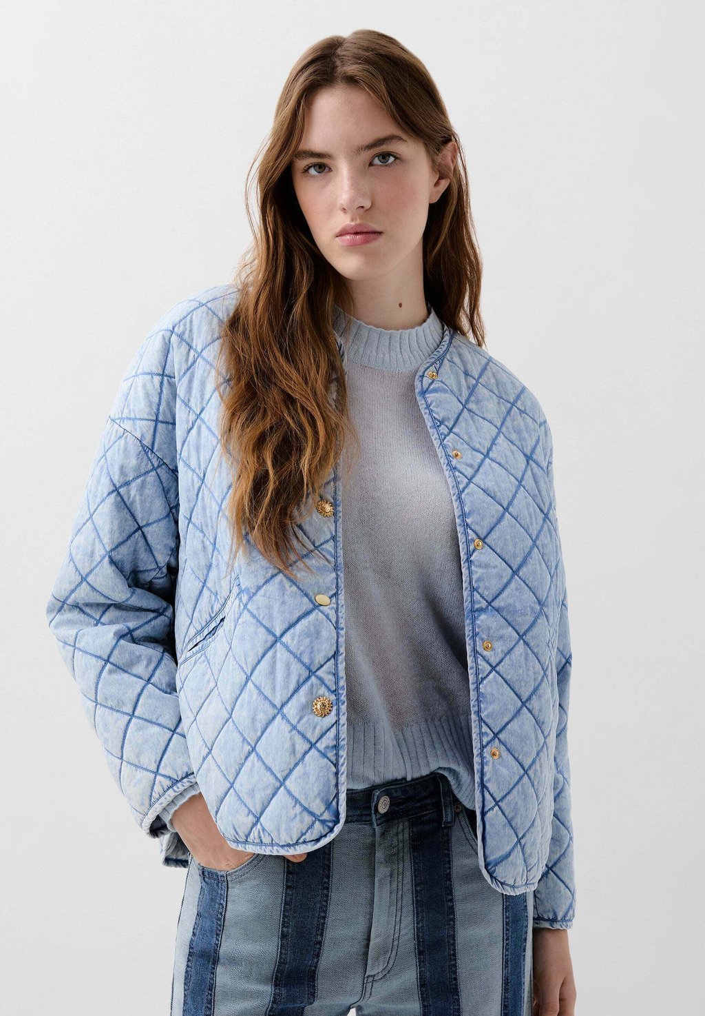 

Легкая куртка QUILTED WASHED Scalpers, синий