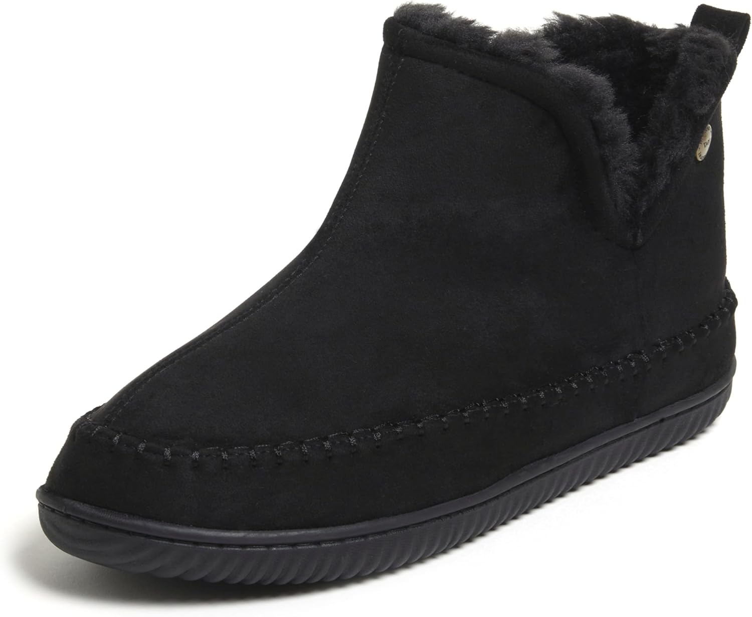 

Мужские домашние тапочки Dearfoams с мемори-пенной стелькой Brixen, высокие до щиколотки - Подарки для мужчин, черный