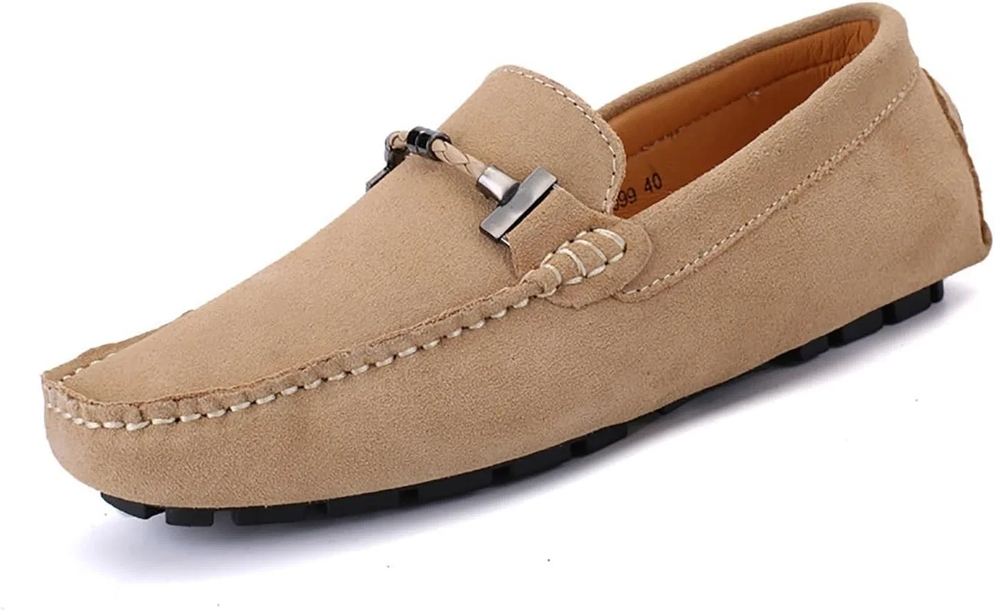 Лоферы классические мокасины Mens Penny Loafers Slip On Shoes, бежевый DAO-UPPSE