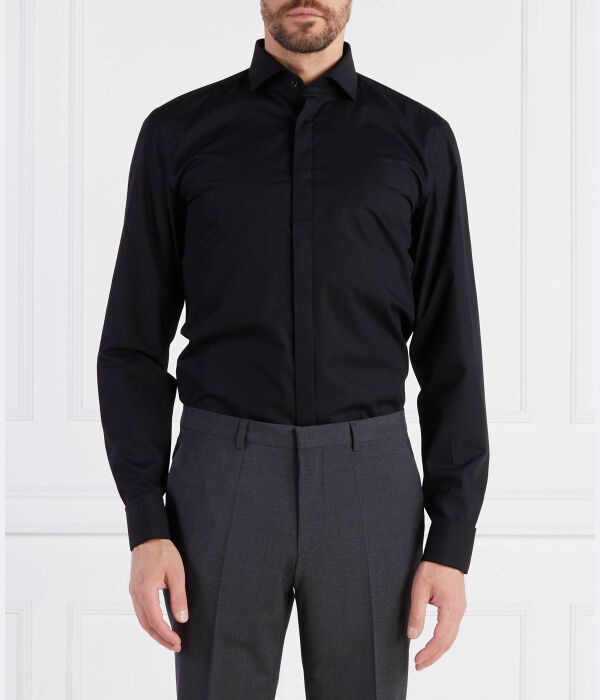 

Рубашка каттев Slim fit Hugo, черный