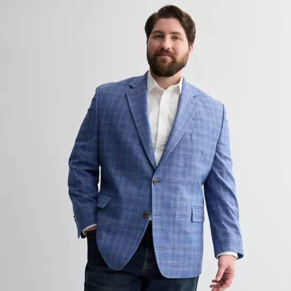 

Спортивное пальто Premier Flex Essential для больших и высоких людей Apt. 9, цвет blue plaid, Синий, Спортивное пальто Premier Flex Essential для больших и высоких людей Apt. 9, цвет blue plaid