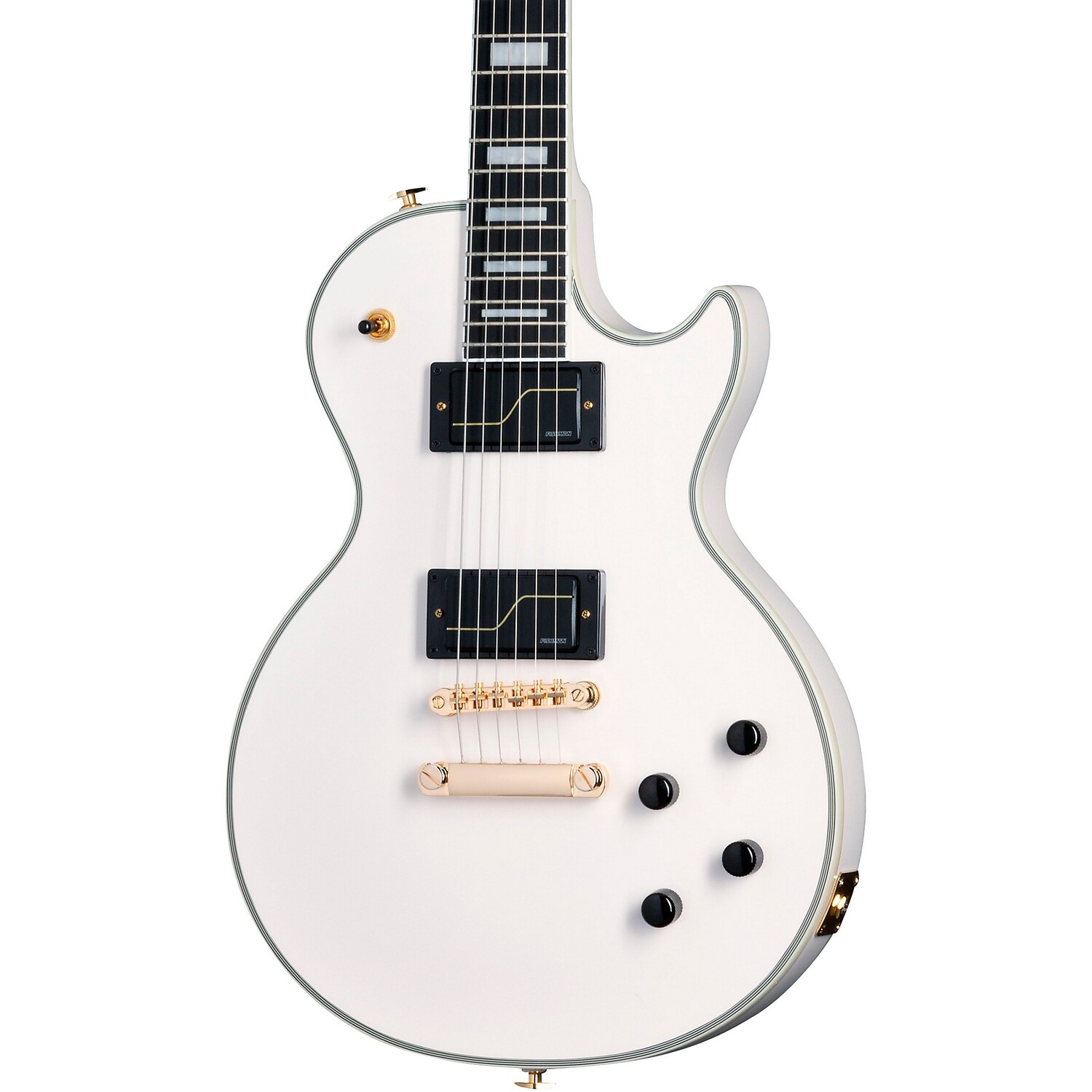 

Электрогитара Epiphone Matt Heafy Les Paul Custom Origins Bone White, Черный, Электрогитара Epiphone Matt Heafy Les Paul Custom Origins Bone White