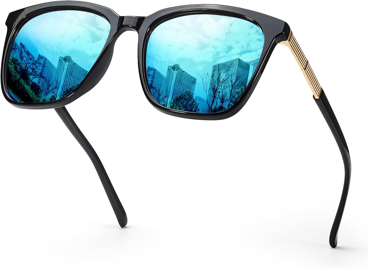 

Солнцезащитные очки SIPHEW увеличенного квадратного размера для женщин | Легкие модные солнцезащитные очки со 100% защитой от УФ-излучения UV400 | Модные зеркальные линзы, A04-black Frame,blue Mirrored-lens