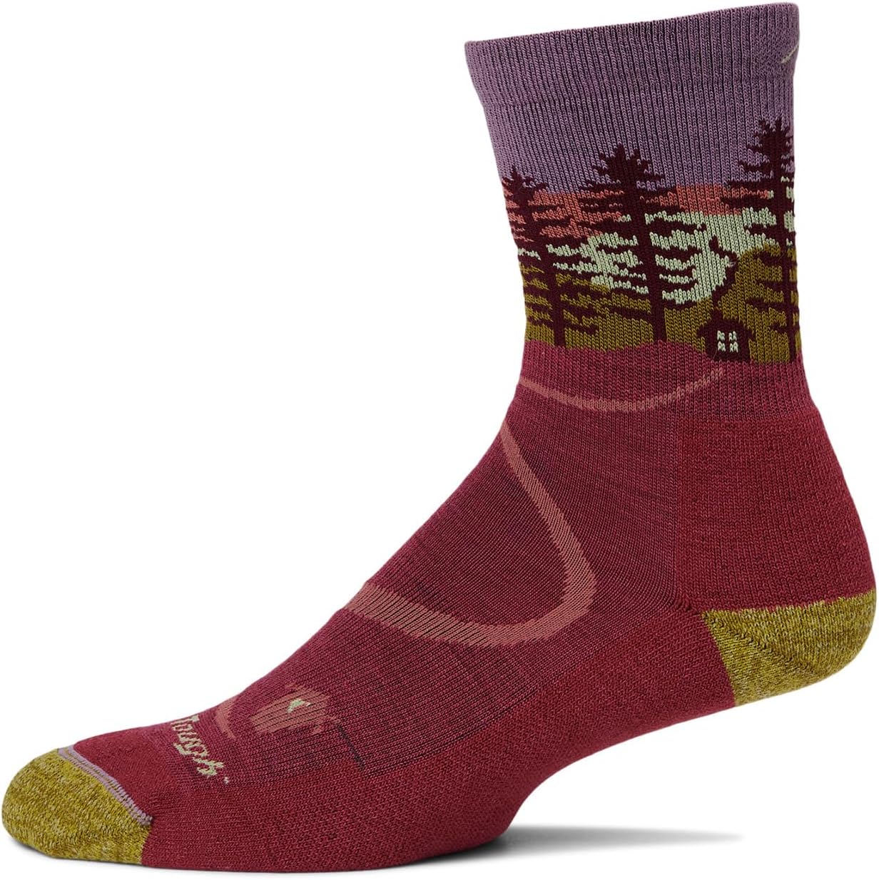 

Носки Darn Tough Vermont Northwoods Micro Crew Midweight with Cushion, цвет Cranberry