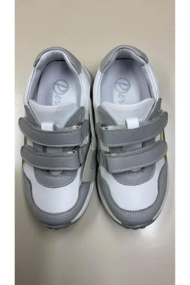 Детские ортопедические спортивные туфли с липучкой Perlina Eren Premium, White — фото 3