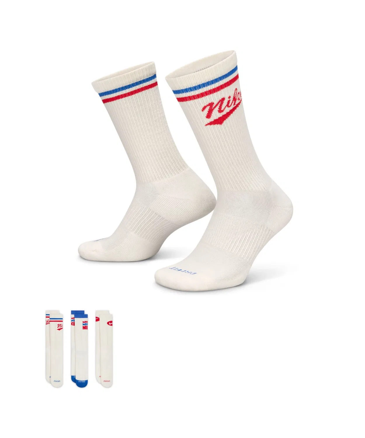 Мужские носки с технологией Dri-FIT Nike Everyday Plus Crew Socks, Multi-Color