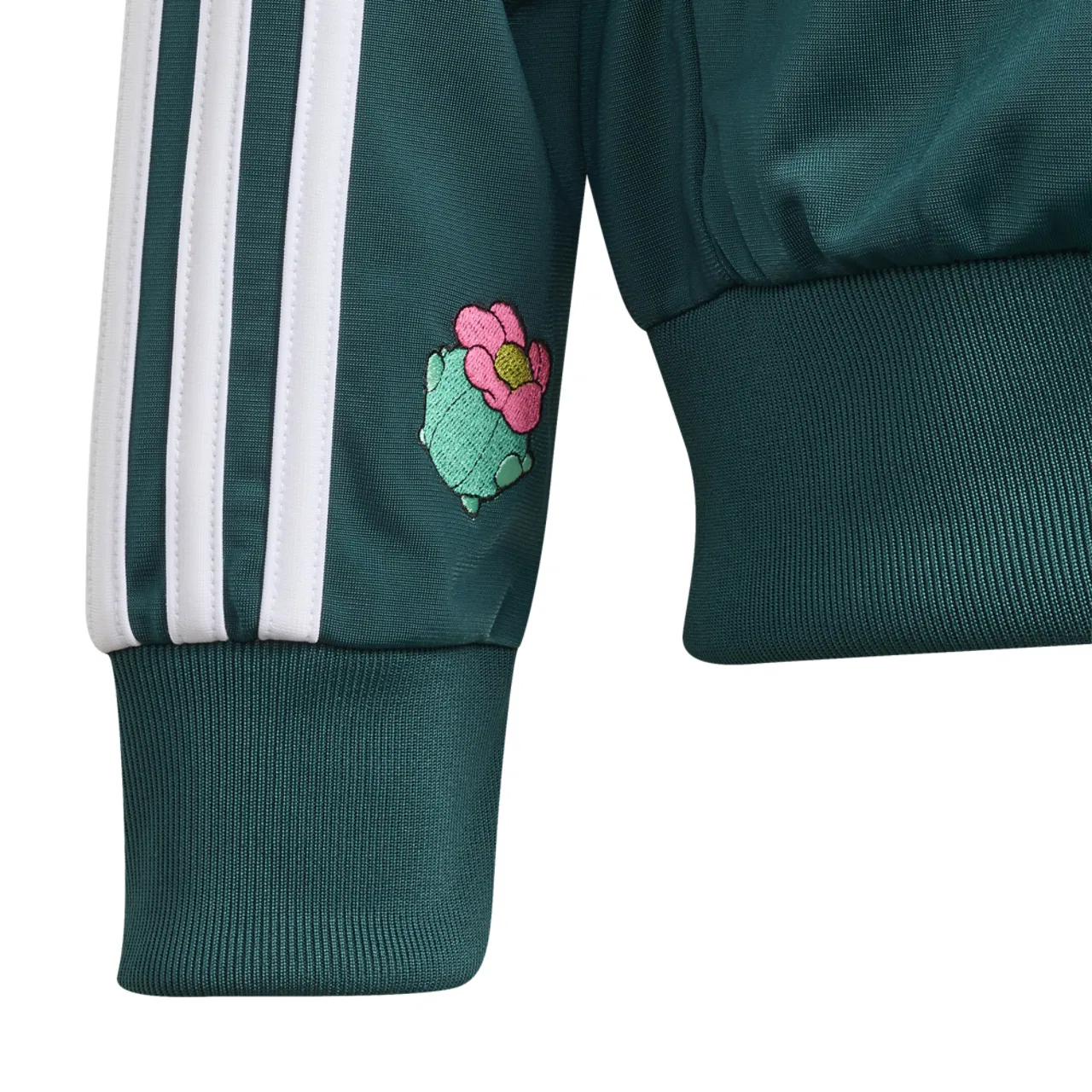 Детская куртка с длинным рукавом Superstar Loose Track Jacket adidas, Rich Green/White — фото 4