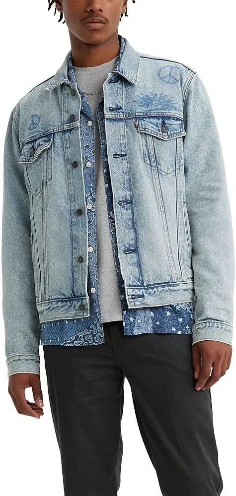 Мужская джинсовая куртка Levi's, Light Indigo Destructed