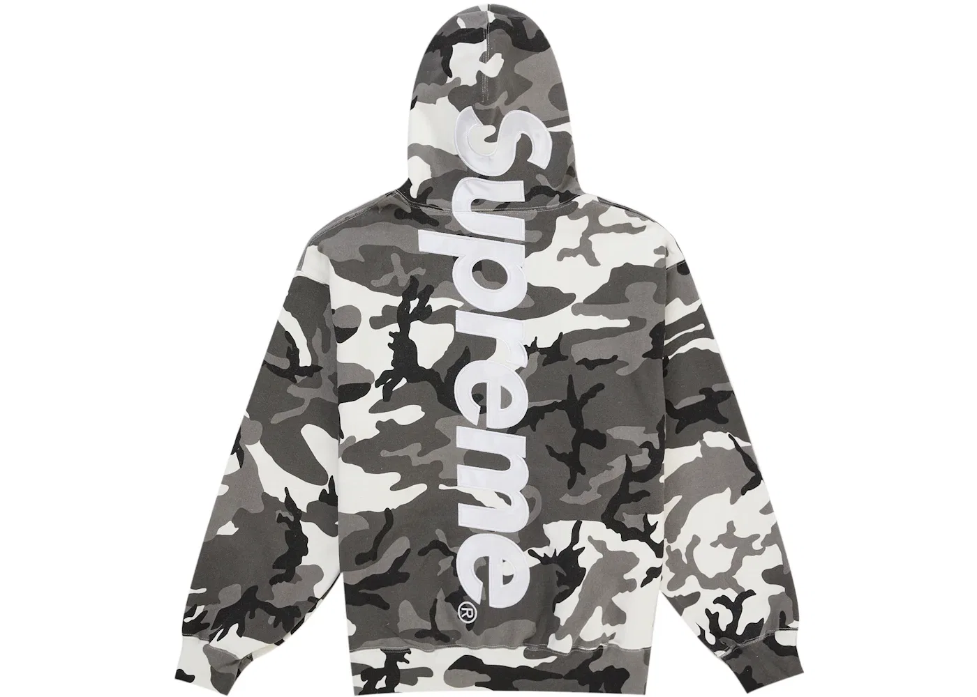 Мужская худи с принтом Satin Applique Supreme, Snow Camo — фото 2