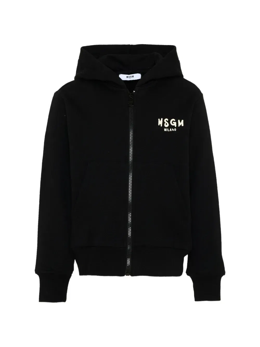 Толстовка на молнии с логотипом Msgm Kids, черный