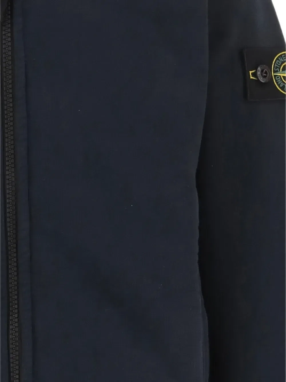 Худи на молнии с нашивкой-логотипом Stone Island Junior, синий — фото 3