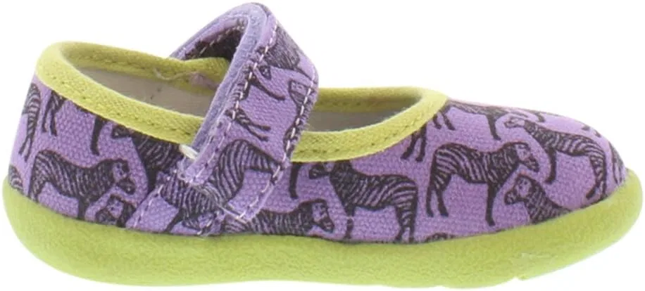 Детские туфли Мэри Джейн с принтом зебры Pop Mary Jane Zebra Zooligan, Purple — фото 2