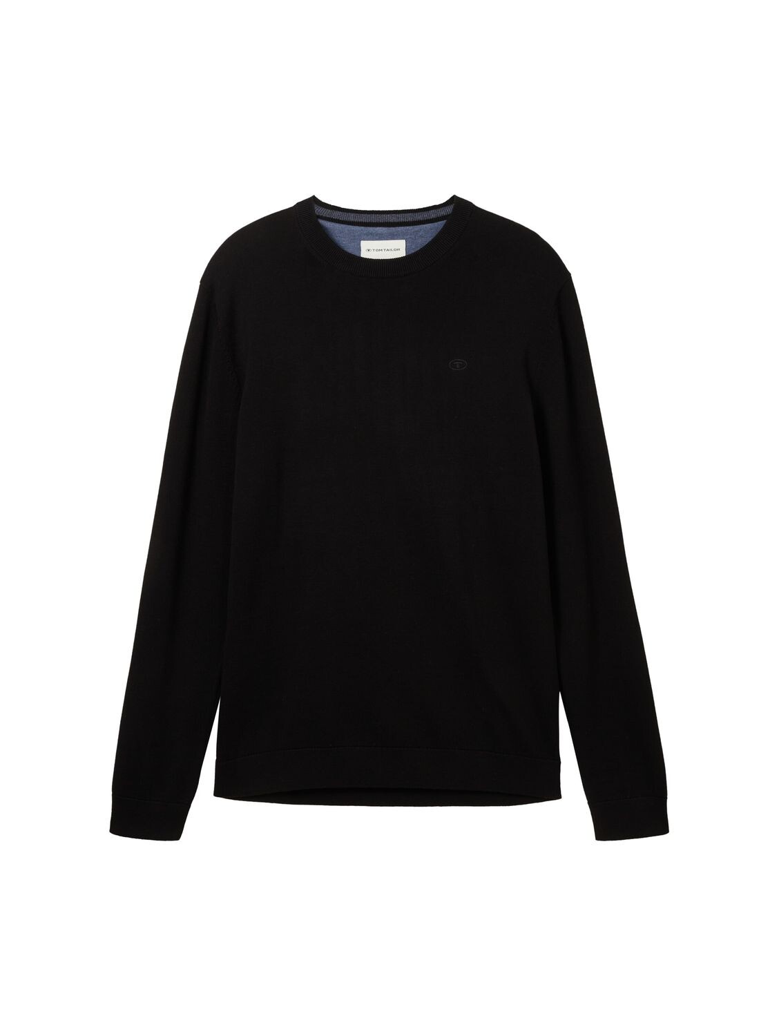 

Пуловер Tom Tailor BASIC CREWNECK, черный