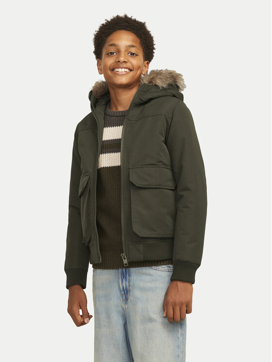 

Зимняя куртка стандартного кроя Jack&Jones Junior, зеленый