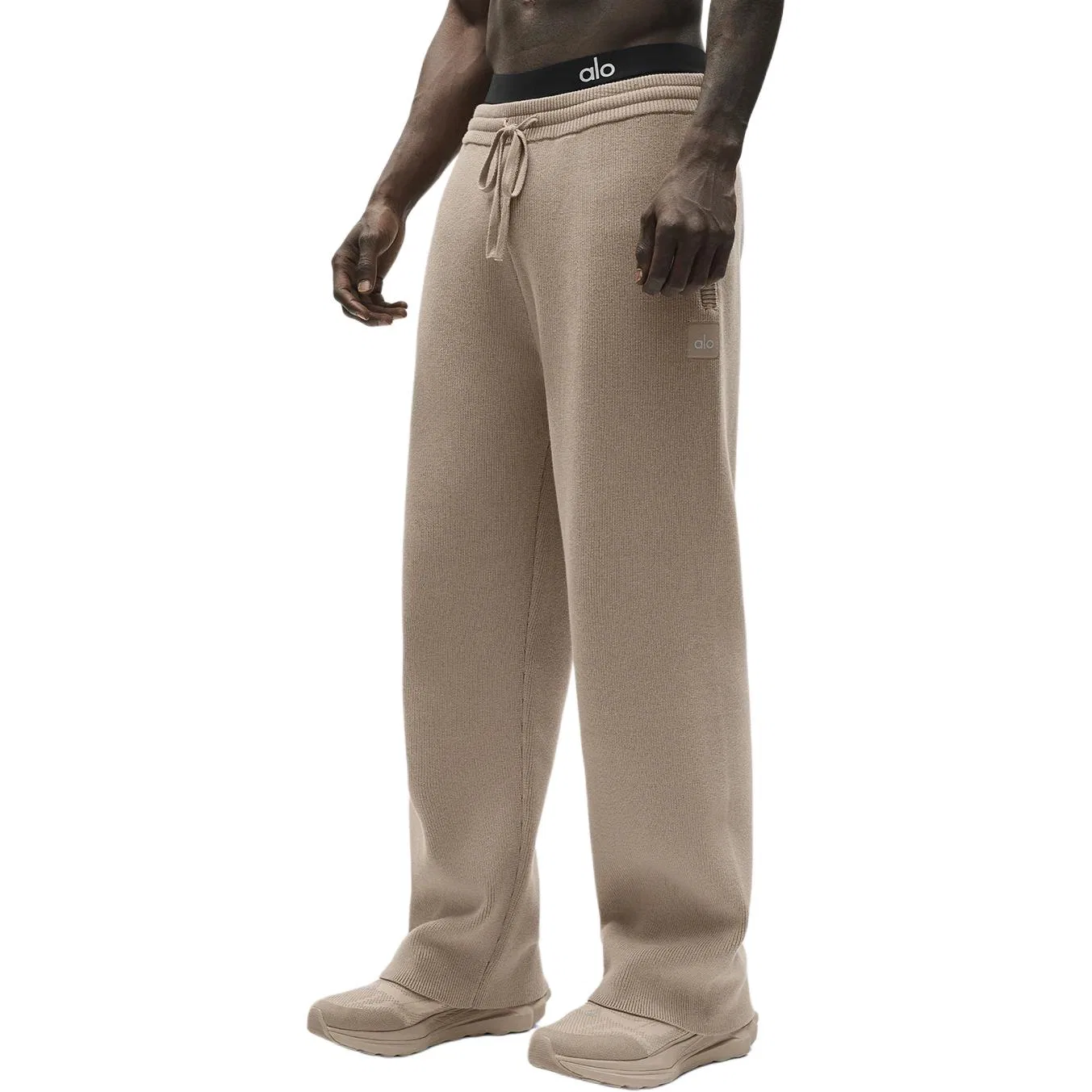 Женские трикотажные спортивные штаны Knitted Sweatpants Alo Yoga, Gravel