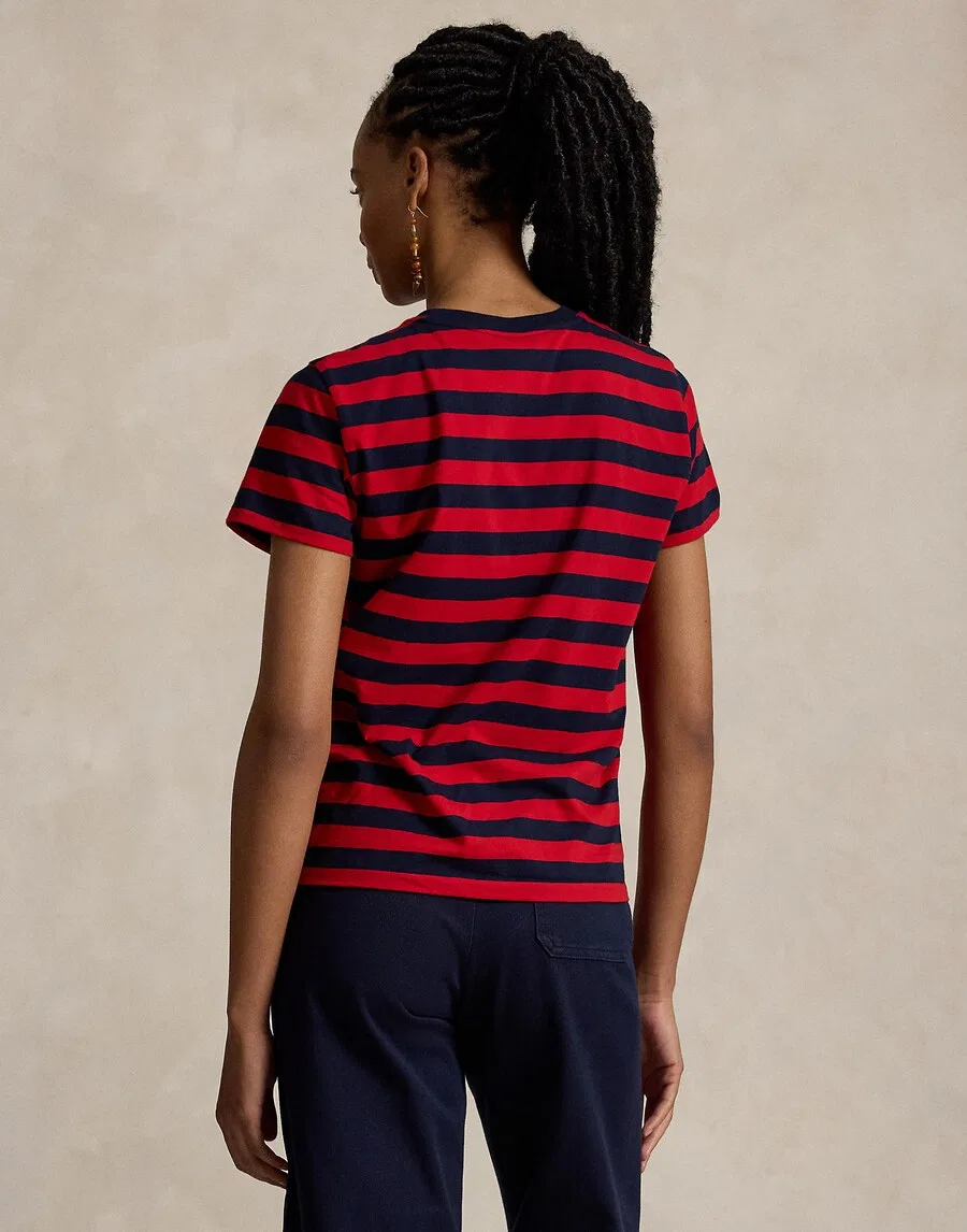 Футболка Polo Ralph Lauren темно-синего цвета — фото 3