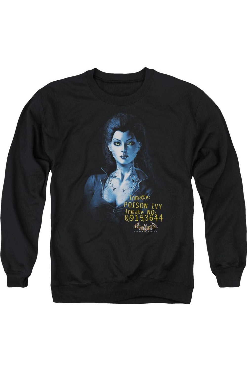 

Толстовка Batman Arkham Asylum Arkham Poison Ivy для взрослых с круглым вырезом Gildan, черный