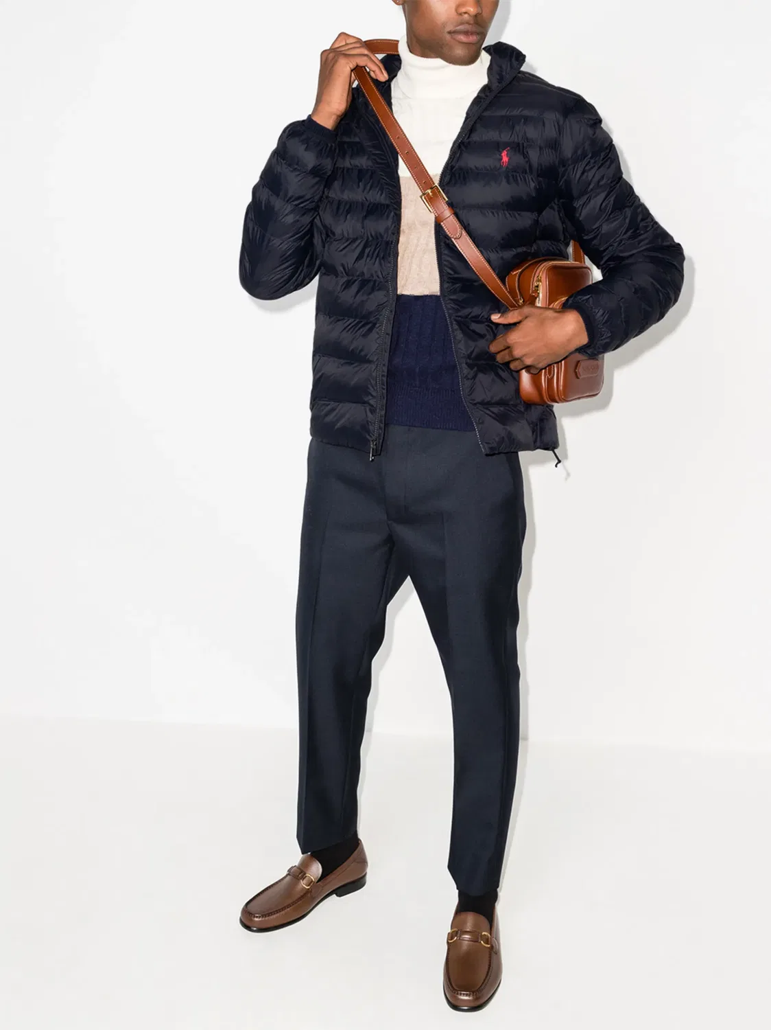 Polo Ralph Lauren Стеганая куртка Polo Pony синяя — фото 3
