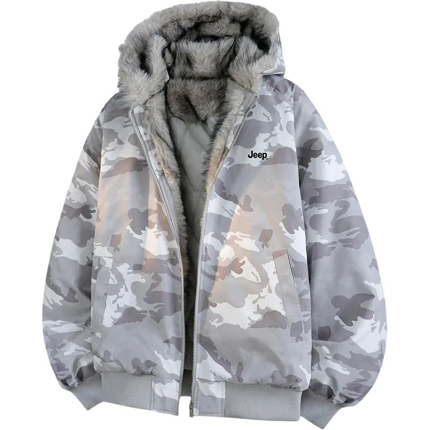 Детский пуховик с капюшоном Jeep Leisure Collection, Gray Camouflage