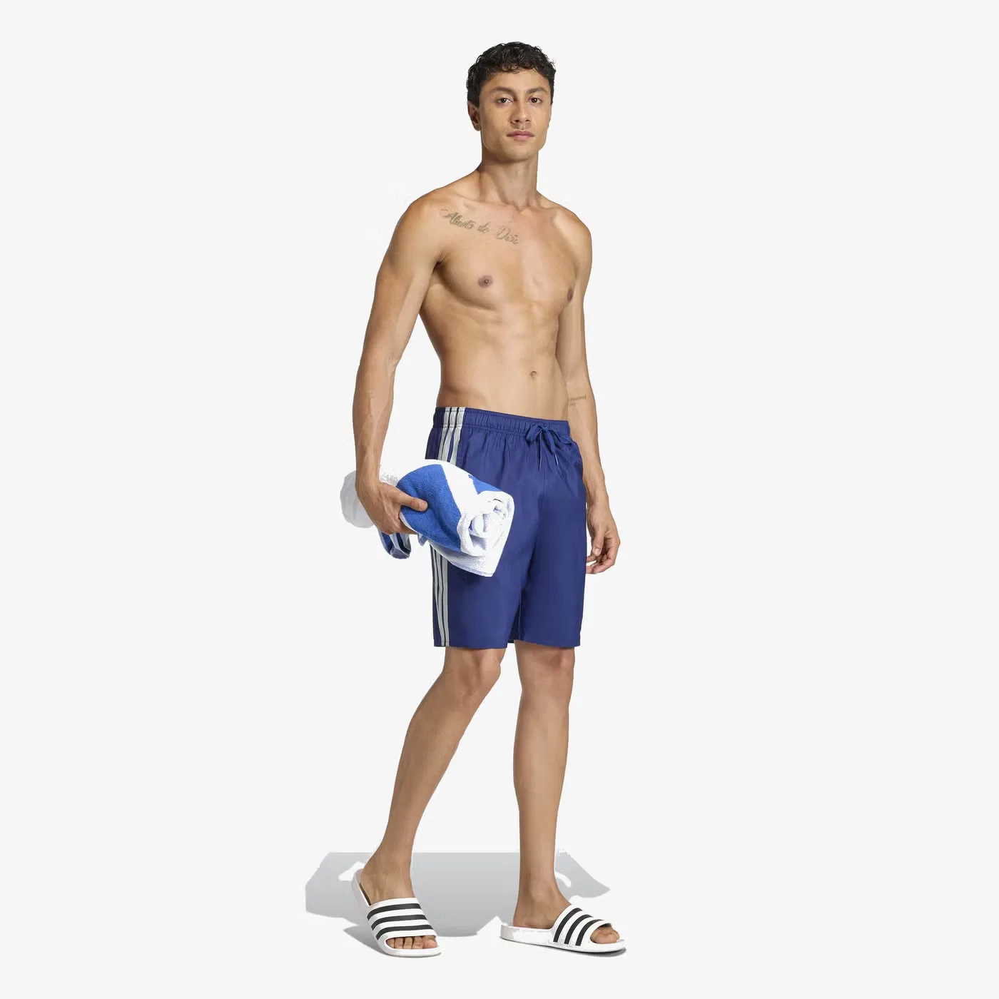 Шорты для плавания с 3 полосками 3-Stripes Adidas, темно-синий — фото 4