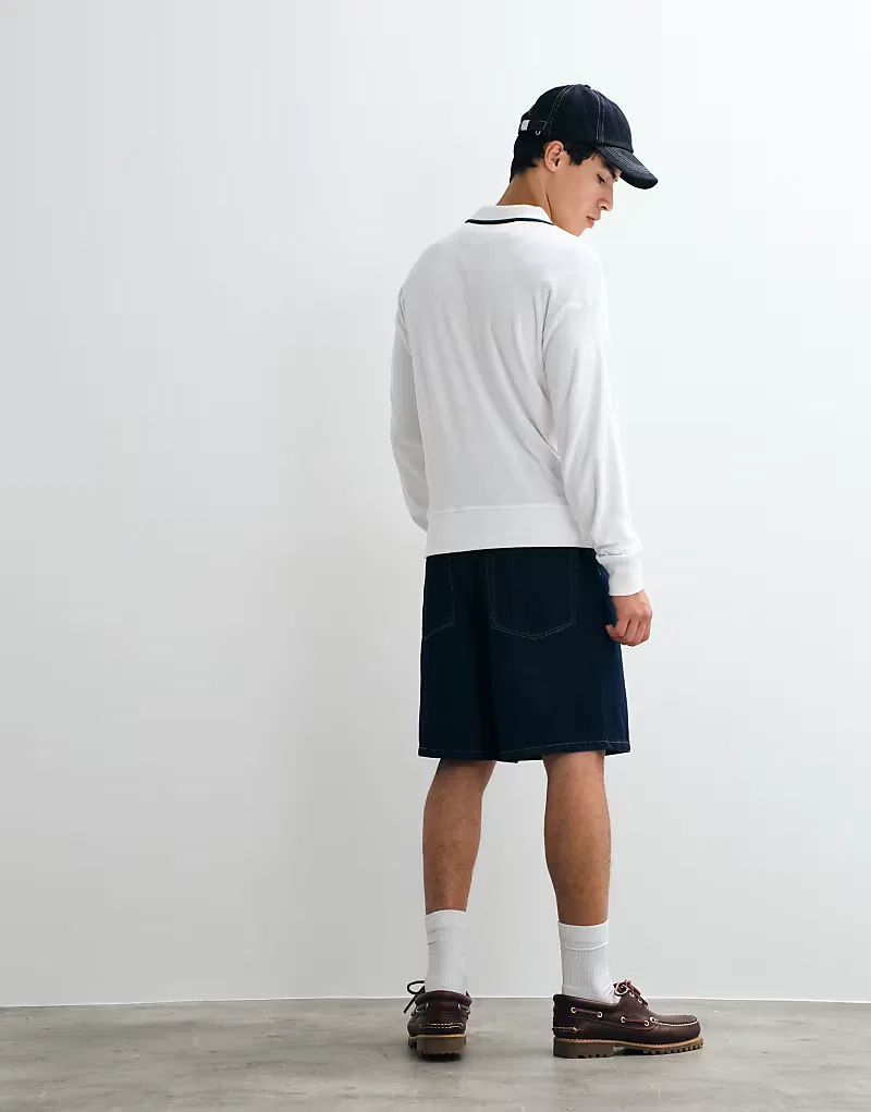 Вязаная толстовка с длинными рукавами Polo Ralph Lauren свободного кроя, белый — фото 3