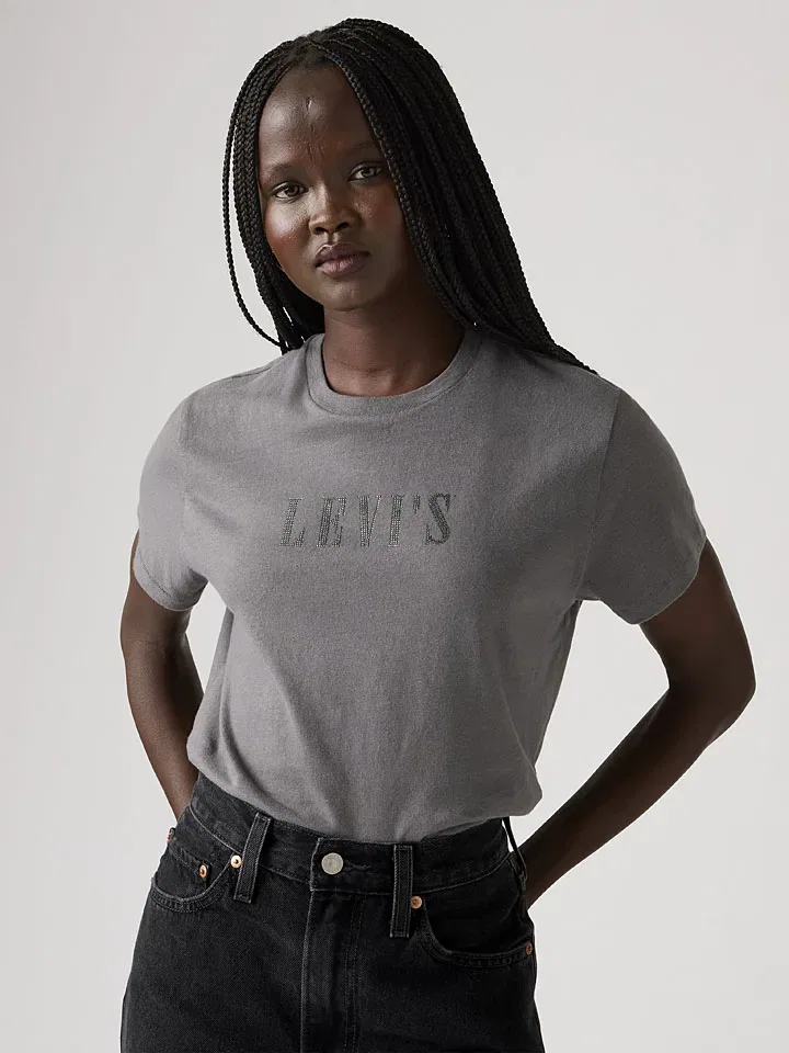 Женская футболка прямого кроя Levi's, Grey — фото 3