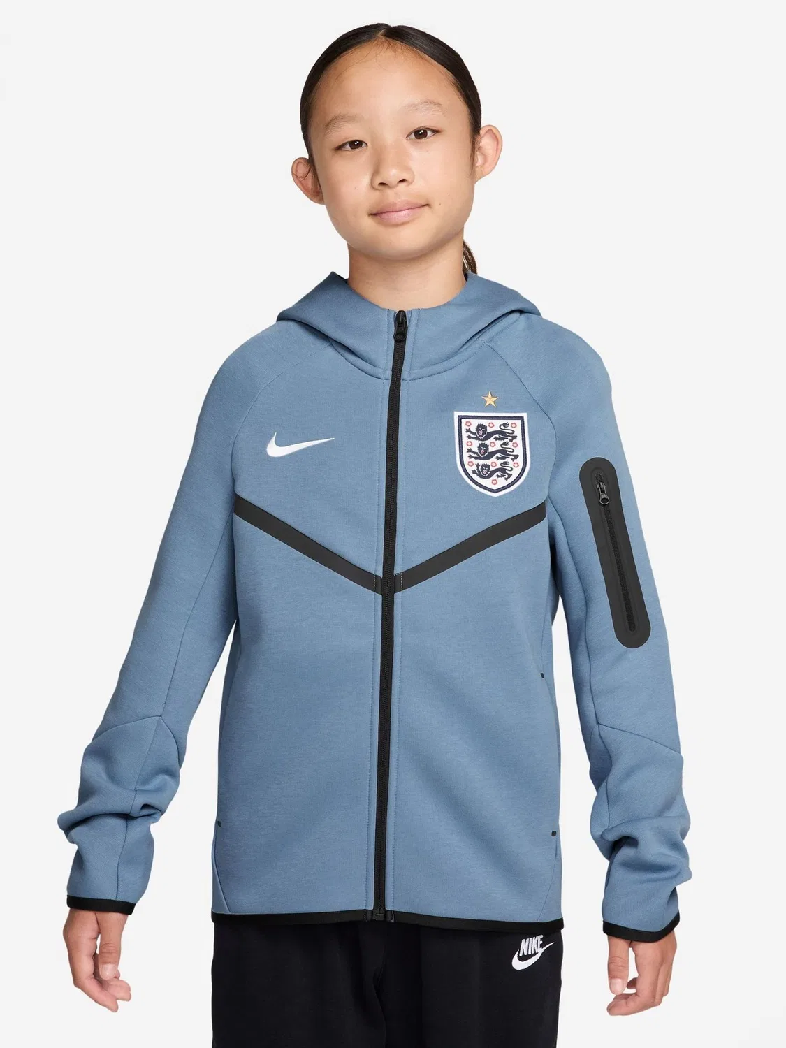 Толстовка Tech Fleece, Англия Nike, Work Blue — фото 3