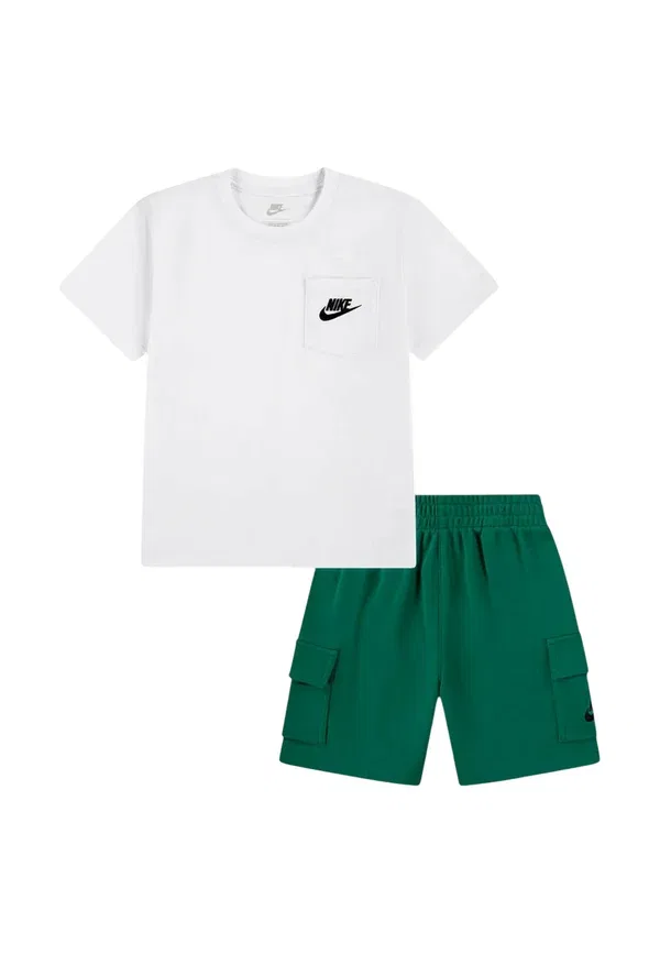 Комплект из футболки и шорт с хлопком в составе, Nike Sportswear, White, белый